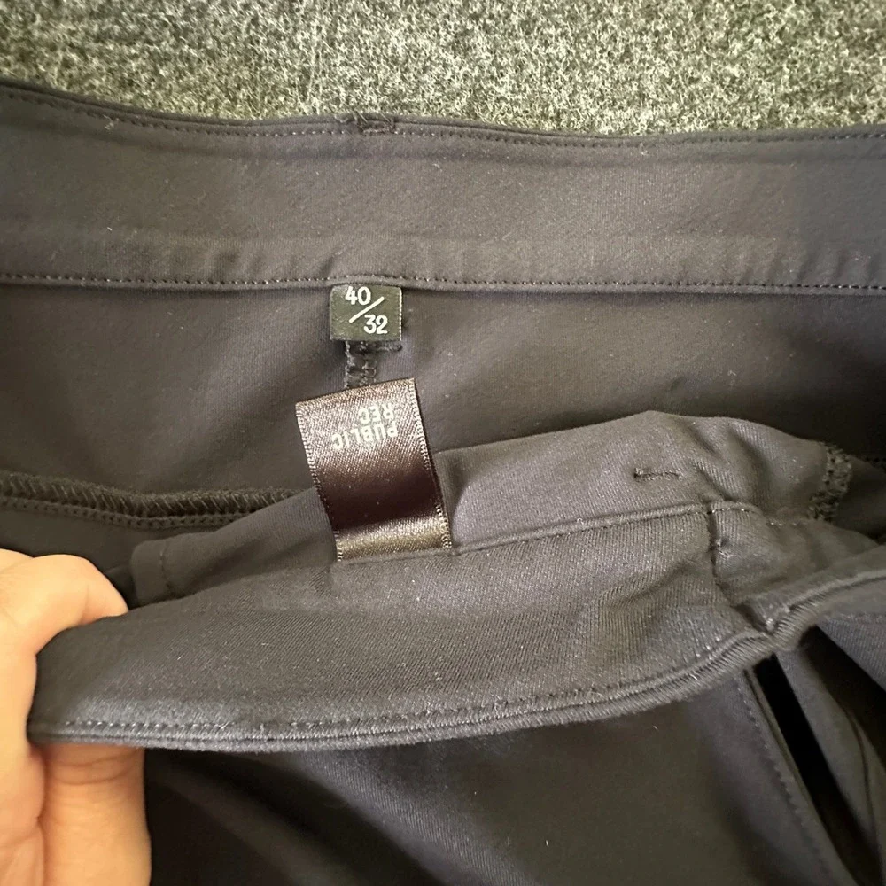 Public Rec All Day Every Day Pants Mens 40/32 BLACK Performance Trousers